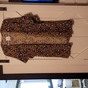 Lovely Melody Cardigan. Leopard print with ruffled sleeves
